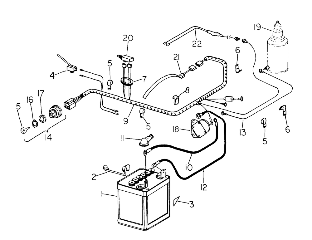 Ignition And Starting (S/N 200600 And Above) Diagram and Parts List for CADET85 (86-0340023U-0340025U-0340026U-0340029U-0340030U-0340032U-0340033U)(1975 & Since) Cub Cadet Lawn Tractor